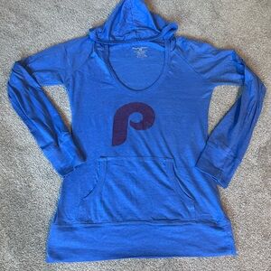 Wright & Ditson Phillies Baby Blue Hooded Lightweight Sweatshirt
